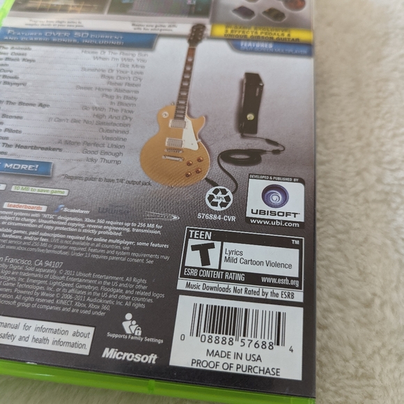 Great Condition: XBox 360 Rocksmith Authentic Guitar Video Game - Picture 7 of 11